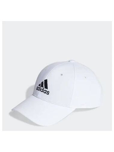 Embroidered Logo Cotton Twill Ball Cap White - ADIDAS - BALAAN 1