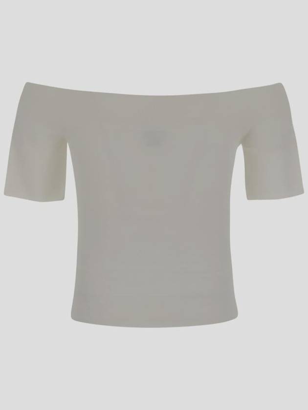 Off Shoulder Short Sleeve T-Shirt White - ALEXANDER MCQUEEN - BALAAN 4