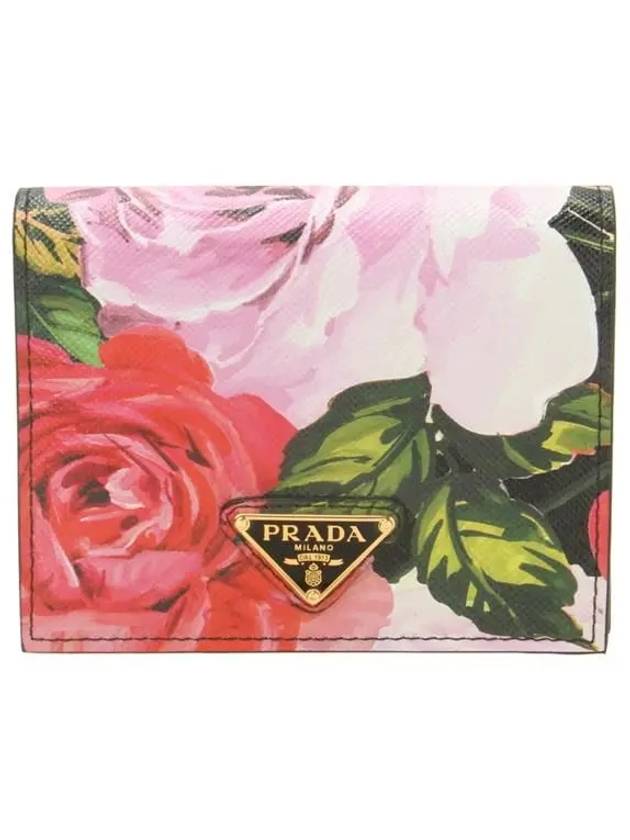 small floral print leather wallet 1MV2042C11 - PRADA - BALAAN 2