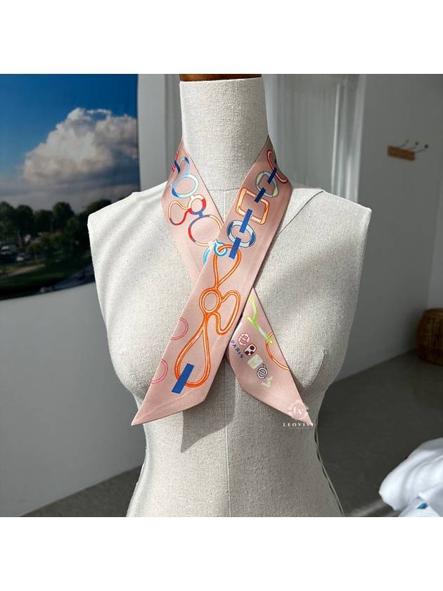 Do Re Boucles Twilly Scarf Rose Poudre - HERMES - BALAAN 10