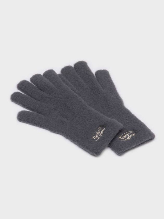 FLUFFY LOGO GLOVE CHARCOAL - RECLOW - BALAAN 1