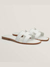 Oran Calfskin Slippers Blanc - HERMES - BALAAN 2