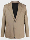 patch pocket single breasted blazer jacket dove gray - AMI - BALAAN.