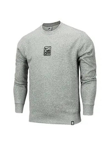 Korea Club Fleece Crewneck Long Sleeve T-Shirt Grey - NIKE - BALAAN 1