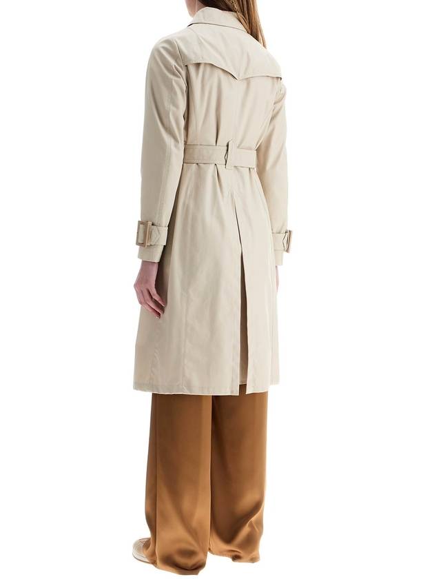 beige cotton double-breasted trench coat with adjustable sleeves - HERNO - BALAAN 3