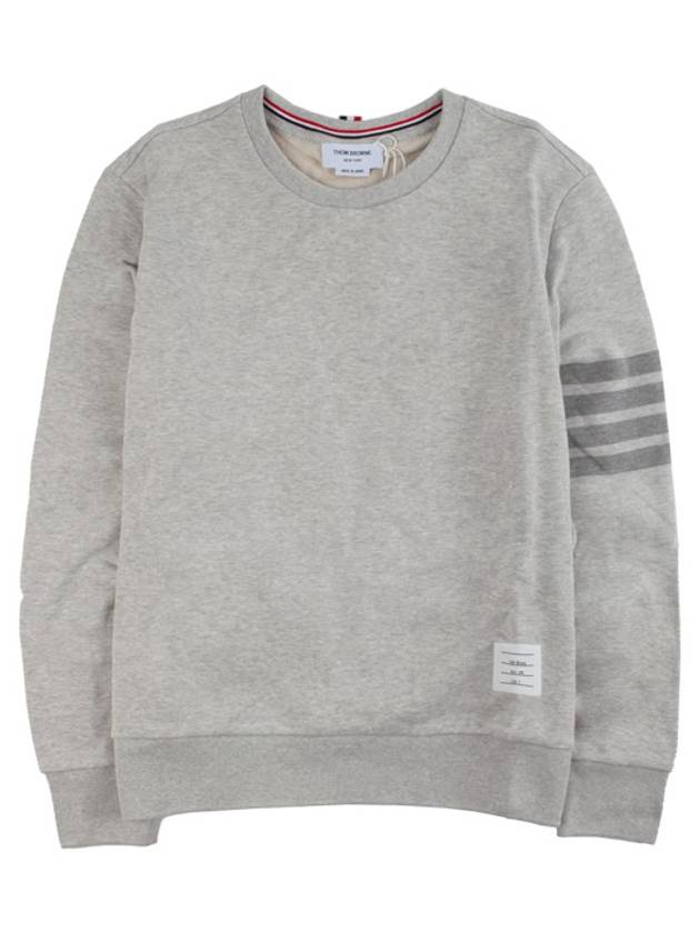 Classic Loopback Terry Tonal 4-Bar Relaxed Fit Crewneck Sweatshirt Pale Grey - THOM BROWNE - BALAAN 2