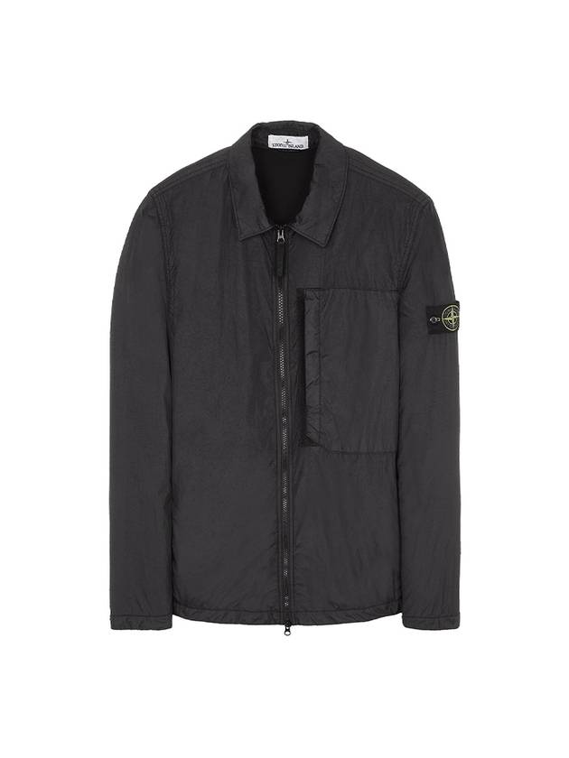 Garment Dyed Crinkle Reps Recycled Nylon Jacket Black - STONE ISLAND - BALAAN 2