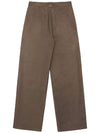 Meryl pin tuck belt loop point straight wide pants dark chocolate MERYL13DC - RAMUSTUDIO - BALAAN 3