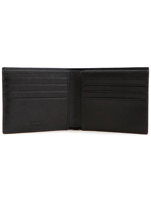 Saffiano Leather Half Wallet Black - PRADA - BALAAN 5