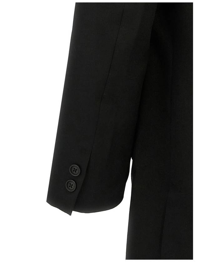 Yohji Yamamoto Single-Breasted Blazer With Strap Detail - YOHJI YAMAMOTO - BALAAN 4