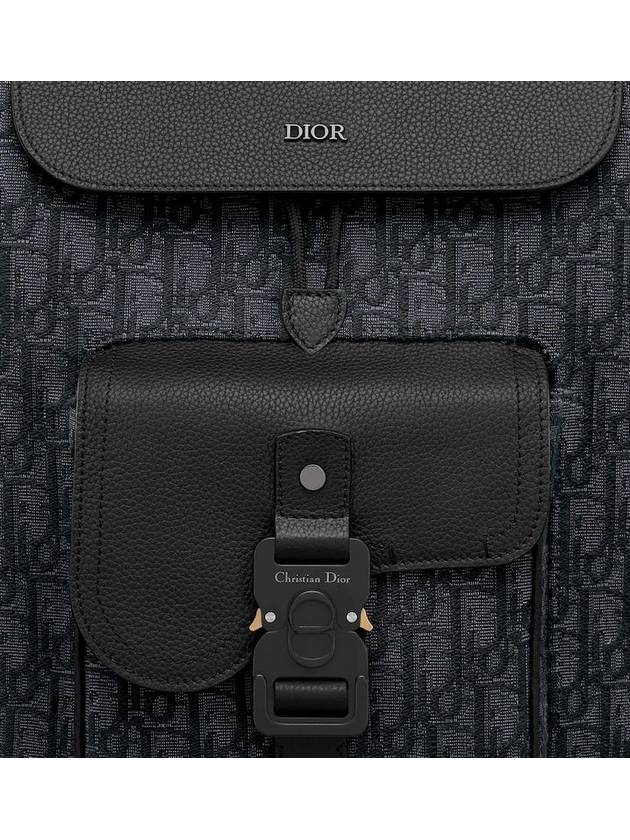 Saddle Oblique Jacquard Grained Calfskin Backpack Black - DIOR - BALAAN 9