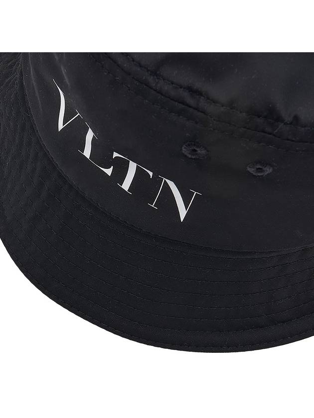 VLTN Logo Bucket Hat Black - VALENTINO - BALAAN 8