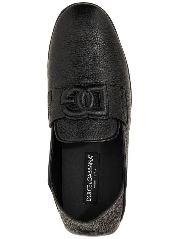 logo embossed round toe loafers - DOLCE&GABBANA - BALAAN 5