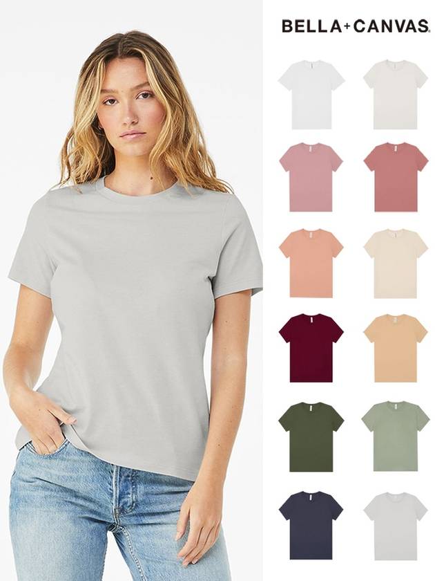 Loose fit women s round neck basic short sleeve t shirt 6400 - BELLACANVAS - BALAAN 1