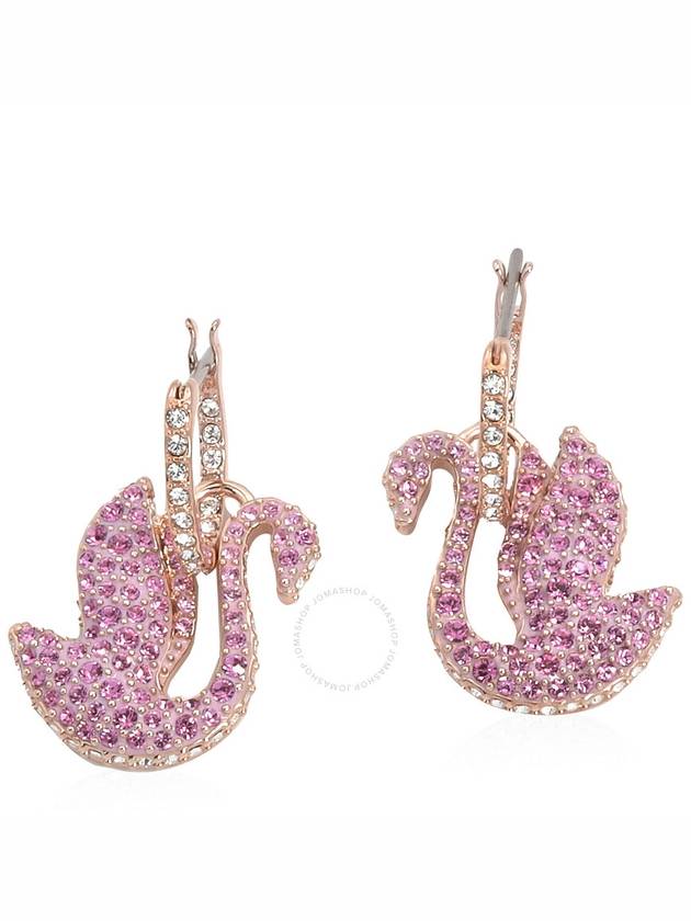 Iconic Swan Drop Earrings Pink - SWAROVSKI - BALAAN 2