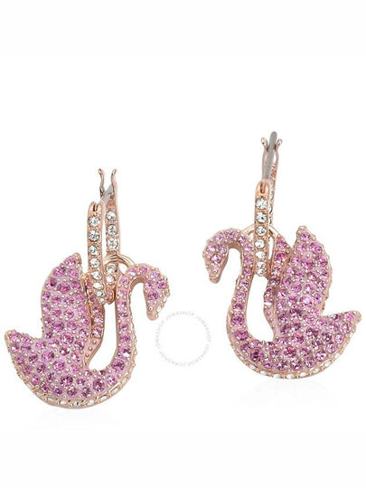 Iconic Swan Drop Earrings Pink - SWAROVSKI - BALAAN 2