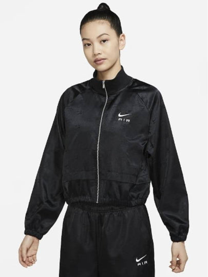 Air Full Zip Satin Jacket Black - NIKE - BALAAN 2