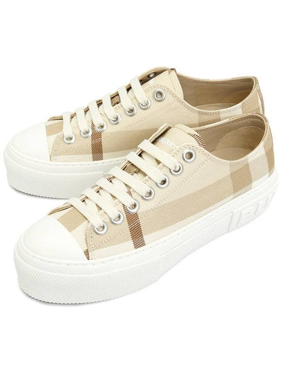 Jack Logo Check Low Top Sneakers Beige - BURBERRY - BALAAN 2