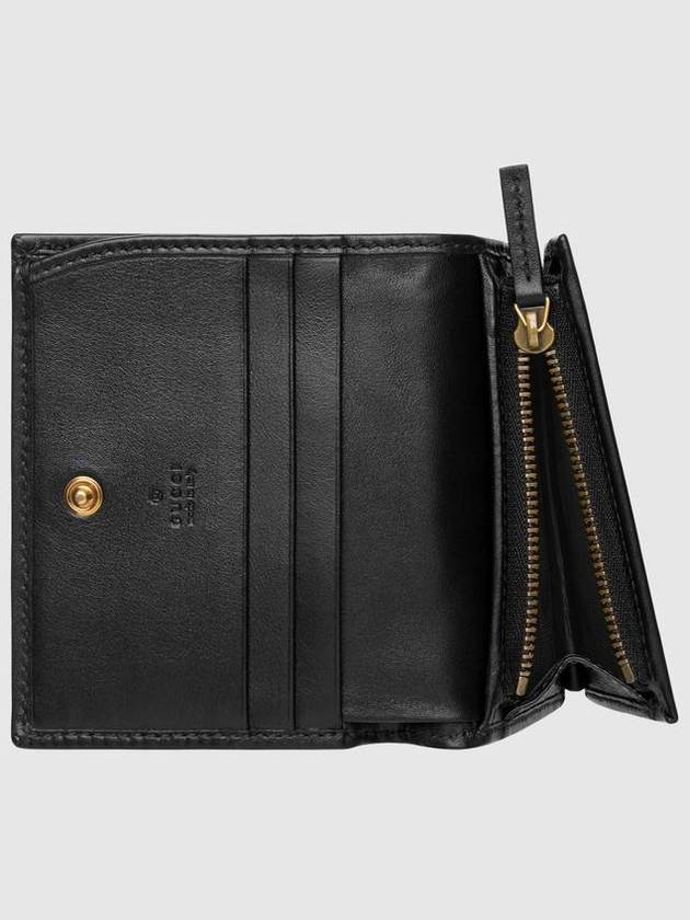 GG Marmont Matelasse Flap Card Wallet Black - GUCCI - BALAAN 7