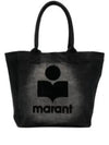 Yenky Small Cotton Tote Bag Black - ISABEL MARANT - BALAAN 2