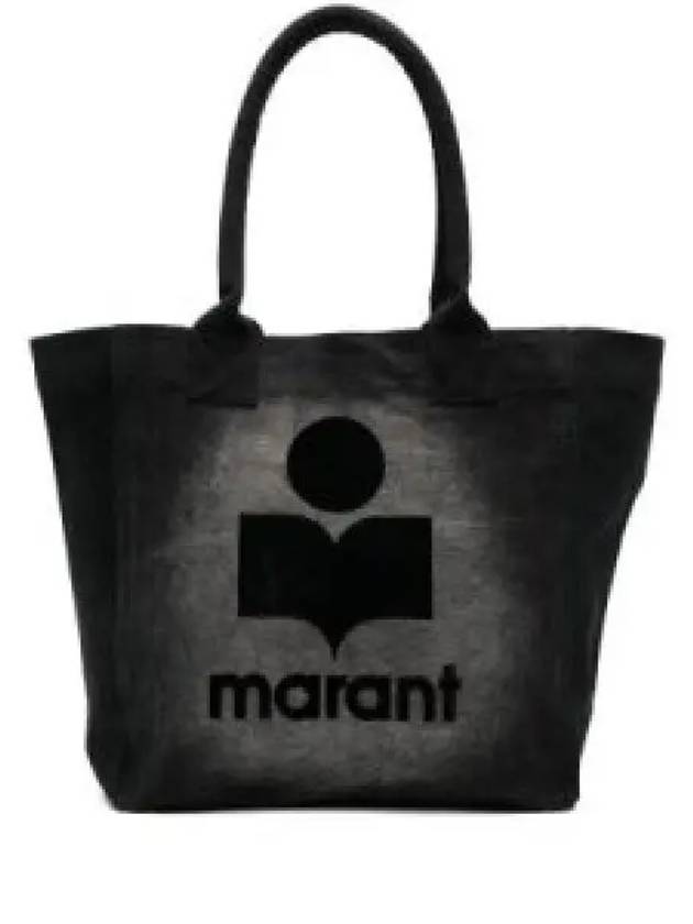 Yenky Small Cotton Tote Bag Black - ISABEL MARANT - BALAAN 2