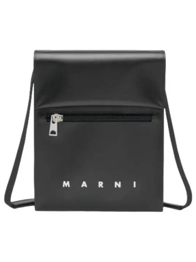 Logo pouch bag black shoulder - MARNI - BALAAN 1