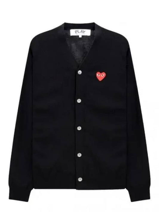 Red Heart Wappen Wool Cardigan Men - COMME DES GARCONS - BALAAN 1