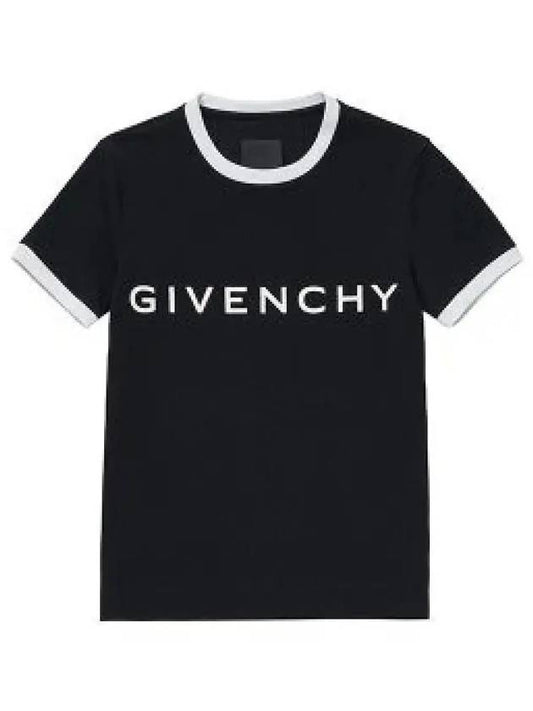 Archetype Slim Fit Cotton Short Sleeve T-Shirt Black - GIVENCHY - BALAAN 2
