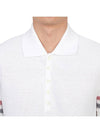 Men's RWB Stripe Cotton Polo Shirt White - THOM BROWNE - BALAAN 9