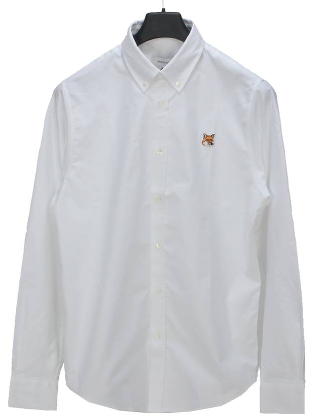 Oxford Institutional Foxhead Patch Button Down Classic Shirt White - MAISON KITSUNE - BALAAN 2