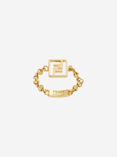 Forever FF Motif Chain Ring Gold - FENDI - BALAAN 1