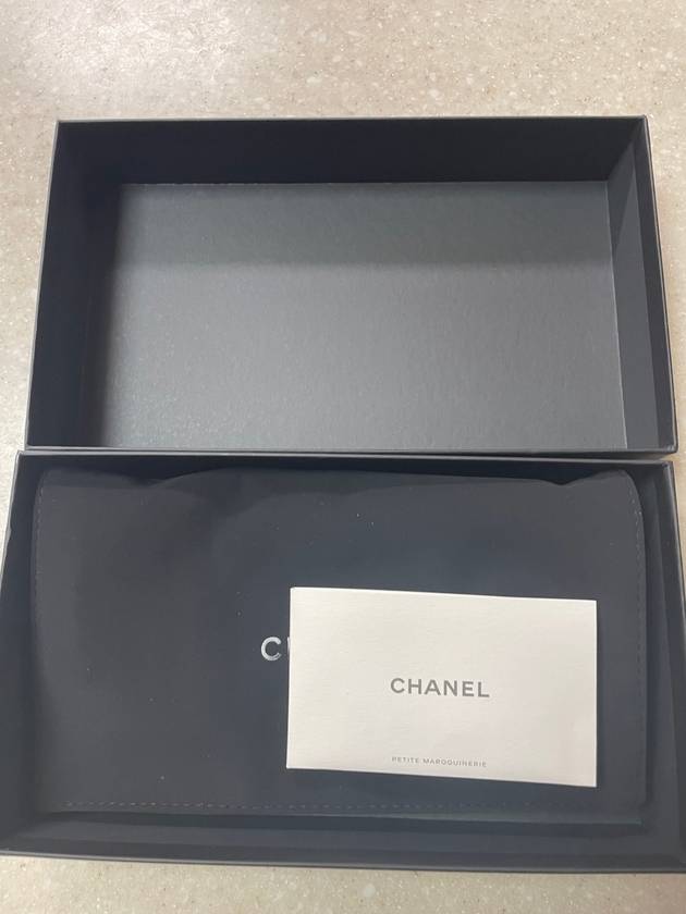 CC Classic Caviar Zipper Long Wallet Black AP4129 - CHANEL - BALAAN 3