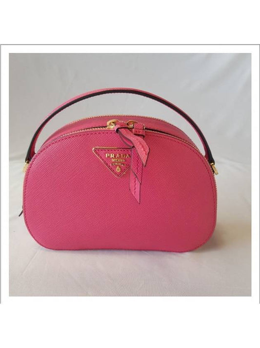 Odette Saffiano Tote Bag Pink - PRADA - BALAAN.