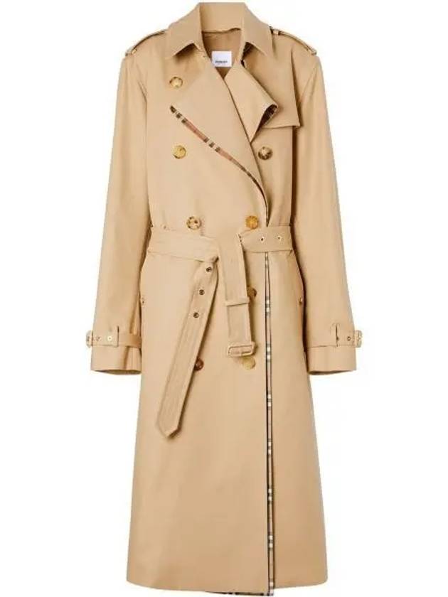 Women's Gabardine Loopback Trench Coat Beige - BURBERRY - BALAAN 2