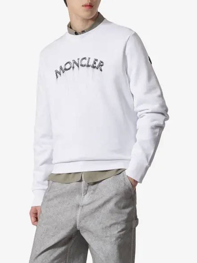 Logo Printing Sweatshirt White I30918G00004809KR001 - MONCLER - BALAAN 1