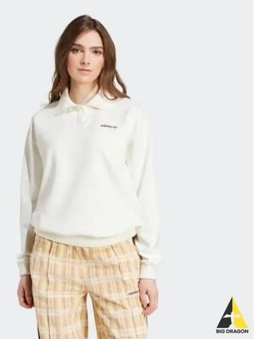 Suede oversized sweatshirt Owhite - ADIDAS - BALAAN 1