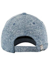 Eden Velvet Logo Denim Ball Cap Blue - A.P.C. - BALAAN 4