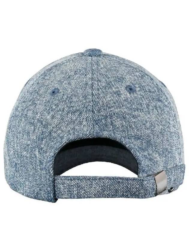 Eden Velvet Logo Denim Ball Cap Blue - A.P.C. - BALAAN 4