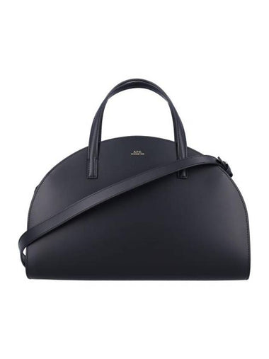 Demi Lune Logo Stamp Tote Bag Black - A.P.C. - BALAAN 1