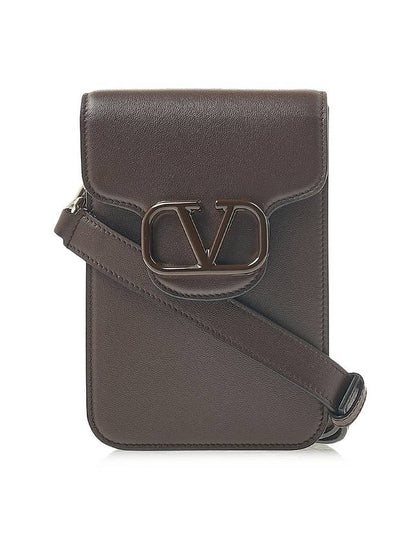 V Logo Phone Calf Leather Cross Bag Fondant - VALENTINO - BALAAN 2