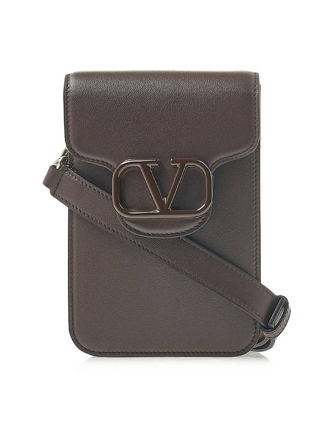 V Logo Phone Calf Leather Cross Bag Fondant - VALENTINO - BALAAN 2