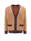 Web Knit Wool Cardigan Camel - GUCCI - BALAAN 1