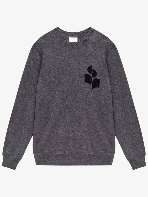 Men's Evans Logo Sweatshirt Grey - ISABEL MARANT - BALAAN 3