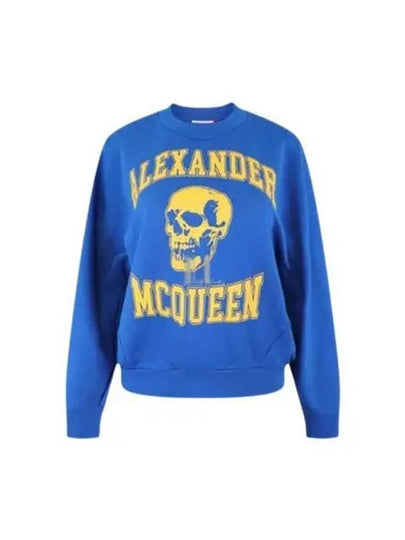 Skull Print Sweatshirt Blue - ALEXANDER MCQUEEN - BALAAN 2