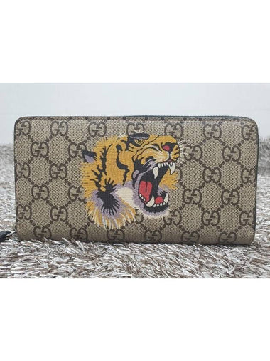 Tiger zipper long wallet - GUCCI - BALAAN 1