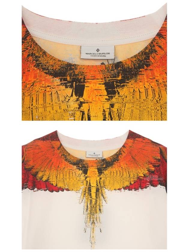 Multi-Bird Wings Short Sleeve T-Shirt White - MARCELO BURLON - BALAAN 7