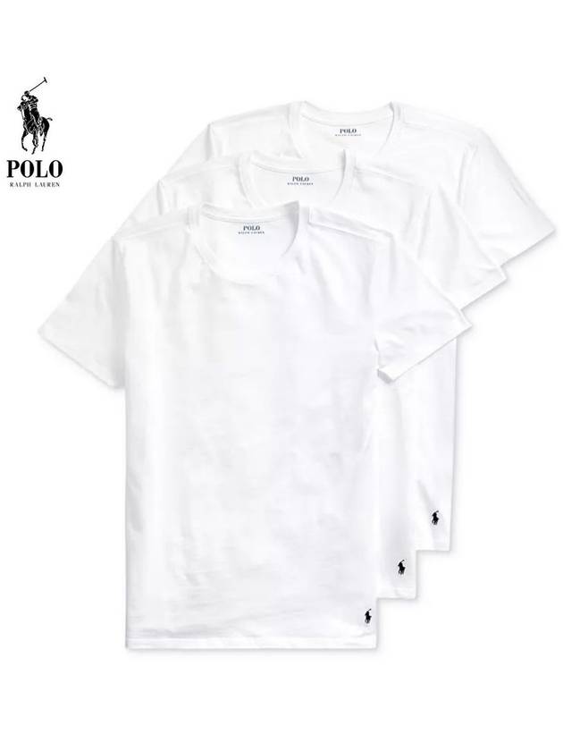 Polo short sleeve t shirt small logo point plain 3 pack set white - POLO RALPH LAUREN - BALAAN 1