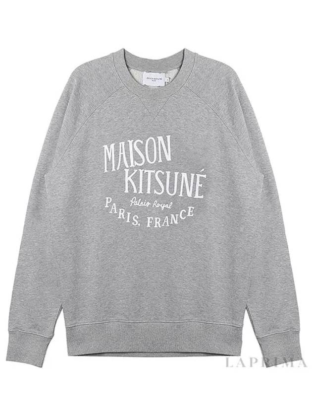 Palais Royal Classic Cotton Sweatshirt Grey Melange - MAISON KITSUNE - BALAAN 9