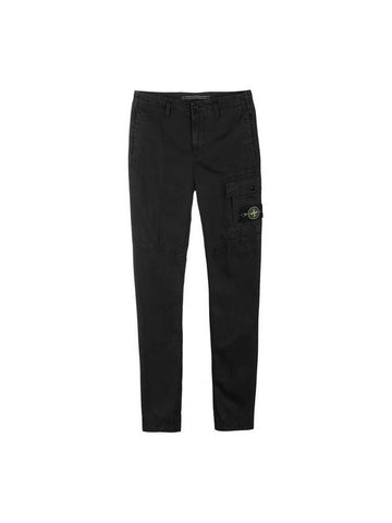 Cotton Cavans Cargo Pants Black - STONE ISLAND - BALAAN 1