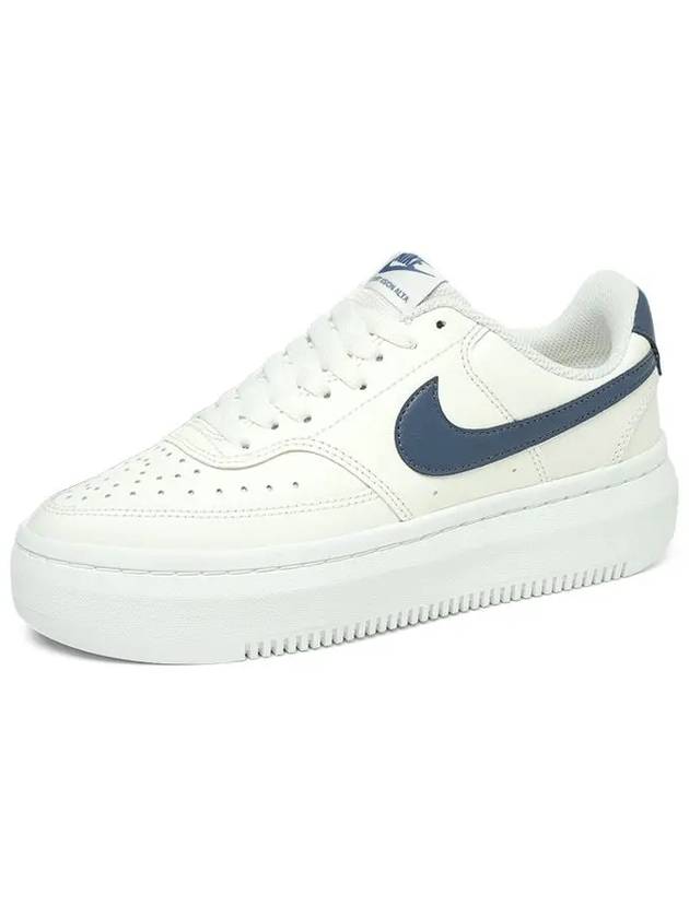 Women's Court Vision Alta Low Top Sneakers Blue White - NIKE - BALAAN 6